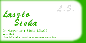 laszlo siska business card